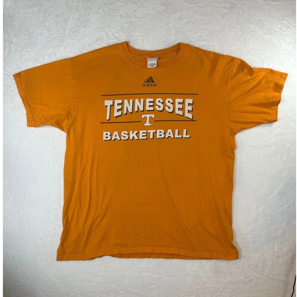 Adidas Tennessee Volunteers Basketball T-Shirt Mens XL Orange NCAA Vols Tee